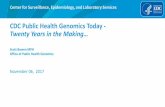 CDC Public Health Genomics Today - Twenty Years in the ... · World More than 5 ... • 1997: CDC Strategic Plan/OPHG • 1998: First National Conference • 2001: PH Genomic Competencies