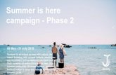 Summer is here campaign - Phase 2 - Visit Jersey Trade & Media · bookings across our target markets. Calls to action Your summer of rediscovery starts here. Win a summer escape to