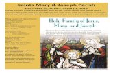 Saints Mary & Joseph Parish · 30/12/2018  · December 30, 2018 —The Holy Family of Jesus, Mary and Joseph Youth Happenings: All activities are held at Youth enter, 40 Main St.,