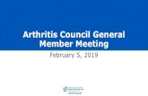 Arthritis Council General Member Meeting...Arthritis Council General Member Meeting February 5, 2019. Agenda • Call to order ... Elder Services of Merrimack Valley (ESMV) Jennifer