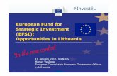 European Fund for Strategic Investment (EFSI ... · EFSI projects-Lithuania. 10 Wind farms, hydroelectric plants, etc. (EUR 355 mln) Energy infrastructure (EUR 175 mln) Green transport