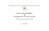 Annual Budget Program of Services - ACOG€¦ · ACOG FY 2017-2018 Budget ... budget recommendation has been formulated for consideration by the Board of Directors at their regular