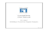 LevelOnedownload.level1.com/level1/manual/PLI-4051-V1_UM_V1.0.pdf · FCC Class B / CE Mark / HomePlug Certification . 3 1.3 Casing Details . The front casing contains 3 status lights: