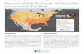Monarch Butterfly Nectar Plant Lists for Conservation ......the same flowers that provide nectar for spring and fall migrating monarchs. Fall flowering species like asters, goldenrods,