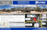 RETAIL SPACE COLLEGE PARK PLAZA FOR LEASE THE …...College Park Plaza is conveniently located on College Park DR. (SH 242) at Interstate 45 in The Woodlands. Site is adjacent to St.
