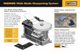 WS3000 Wide Blade Sharpening Systemgo.rockler.com/tech/Wide-Blade-Attachment-Guide.pdf · Sharp Wide Blade Attachment. We recommend you use an old or damaged blade for your first