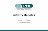 March 12, 2018 Elizabeth Igharo - IAPHLiaphl.org/wp-content/uploads/2018/03/IAPHL-Updates... · 5 IAPHL receives/moderates between 1-10 messages daily •Translated automatically