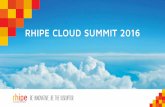 RHIPE CLOUD SUMMIT 2016€¦ · · Value based, unique IP · Packaged product services · Valuation Project services · Billable hourly-rate services · Work-for-hire and break/fix