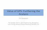 Value of GPS: Furthering the Analysis · E.g. communications, aviation, electricity, water, maritime, LBS 9. Conduct further analyses of the costs of loss of GPS and explore possible