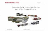 Assembly Instructions for Air Amplifiers · Air amplifiers are used exclusively in compressed air networks to compress pre-amplified air to a desired final pressure. The drive of