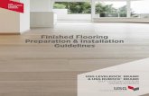 Finished Flooring Preparation & Installation Guidelines · Finished Flooring Preparation & Installation Guidelines USG ... porcelain tile, ceramic tile, laminate, glue-down hardwood