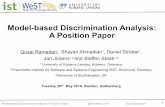 Model-based Discrimination Analysis: A Position …fairware.cs.umass.edu/slides/ramadan.pdfModel-based Discrimination Analysis: A Position Paper @FairWare 2018 Qusai Ramadan 15 Backup!slides!