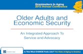 Older Adults and Economic Security · NCOA analysis of the American Community Survey 2010, Public Use Microdata Files. NCOA analysis of U.S. Census Bureau, Population Division, Interim