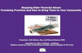 Stopping Elder Financial Abuse: Promising Practices and ... · Reverse Mortgage Protection •What is a reverse mortgage? •Why have reverse mortgages been getting so much heat in