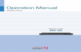 Operation Manual - Inter-Minternational.inter-m.net/.../RFA-102_SW_MANUAL_E.pdf · a. Manual Setup RFA-102 uses internal clock to make time so that its time has some drift from the