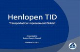 Henlopen TID - DelDOT Presentation - February 21, 2017 TID... · Sussex County Council . February 21, 2017 . ... Estimate Right-of-Way Inflation 2016 Inflation 2017 Inflation 2018