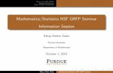 Mathematics/Statistics NSF GRFP Seminar [10pt] Information ...egoins/notes/nsf_week1.pdf · Letters of Recommendation Letters of Recommendation 1 Know the Deadlines NSF: app by October