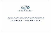 FINAL REPORT - ICANN GNSO · index 1. summary 2. 2012 nomcom committee 3. atrt & 2012 nomcom 4. 2012 nomcom work 5. published timeline 6. statistics 7. documents posted