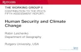 Human Security and Climate Change - Rutgers University Approved IPCC Summary for Policymakers: Violent