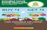 DOUBLE YOUR FOOD DOLLARS - shopvaluland.com · $1 M I C H I G A N EB T Bridge d FRESH FRUITS & VEGGIES GET $ 1 FREE FRESH FRUITS & VEGGIES O $20 Y. VISIT A VALULAND NEAR YOU! W -