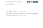 Final Peer Review Report - European Banking Authority · This final peer review report presents a summary of the factual results of the first phase of the peer review, namely the