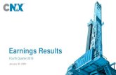 Earnings Results - CNX Resources Corporationinvestors.cnx.com/~/media/Files/C/CNX-Resources-IR/events/fourth... · Cautionary Language 2 For purposes of this presentation: (i) “CNX”,“CNXResources”,“Company”,“we”and
