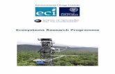 Ecosystems Research Programme research interests focus on understanding the functioning of ecosystems