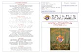 Knights Knews Council Calendar: January 2016 - Volume 156 JANUARY 2016 … · 2019-09-19 · January 2016 - Volume 156 Published monthly by: Knights of Columbus SIMI VALLEY COUNCIL,