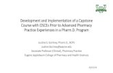 Development and Implementation of a Capstone Course with ... · •OSCE Station #1: Taking a Medication History in a Hospitalized Patient •OSCE Station #2 Communicating with a Patient