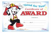 NFSC Fire Safety Certificate of Award€¦ · Title: NFSC Fire Safety Certificate of Award Author: National Fire Safety Council Subject: General Fire Safety Award Keywords: Free Safety