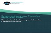 Speech and Language Therapists Registration Board...Speech and Language Therapists Registration Board Page 6 of 19 Domain 1: Professional autonomy and accountability Graduates will: