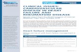CLINICAL ISSUES: CARDIOVASCULAR DISEASE IN HEART … · CLINICAL ISSUES CARDIOVASCULAR DISEASE IN HEART FAILURE AND RHEUMATOID DISEASE “We have come a long way with regard to survival