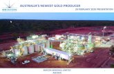 DRAFT · 2020-02-19 · draft beacon minerals limited . asx:bcn. 1. australia’s newest gold producer. 20. february 2020 presentation