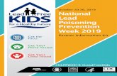October 20-26, 2019 National Lead Poisoning Prevention Week 2019 · 2019-09-25 · lead renovations being conducted, possibly exposing young children to lead during the renovations