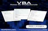VBA Notes for Professionals ... VBA VBA Notes for Professionals Notes for Professionals GoalKicker.com