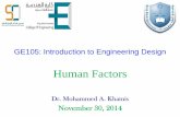 Human Factors - KSUfac.ksu.edu.sa/sites/default/files/human_factors_0.pdf · 2014-12-07 · Human Factors 26 Physiological Factors Another source of information is that which is transmitted