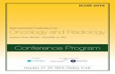 OR International Conference on Oncology and Radiology ICOR 2016 · 2019-08-30 · Fouad Al Dayel, King Faisal Specialist Hosptial and Research Center, Saudi Arabia 11:00 -11:20 Title: