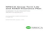 NRECA Group Term Life and AD&D Insurance Plan · NRECA Group Term Life and AD&D Insurance Plan _____ SUMMARY PLAN DESCRIPTION (BENEFITS BOOKLET) M & A ELECTRIC POWER COOPERATIVE 01-26060-002