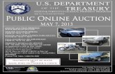 ONLINE BIDDING - U.S. Department of the Treasury€¦ · Storage Vendor: 166 Auto Auction/SPRINGFIELD, MO . Lot 3 1 EA . IR2011560250000201003 1 EA 1964 Chevrolet Impala: White Exterior,