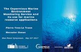 The Copernicus Marine Environment Monitoring Service and its … · 2020-07-01 · Mercator Ocean. Blue Planet Symposium, May 31st 2017. pace ... CMEMS Annual Ocean State Report .