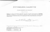 PITTSBURG GAZETTE - TIPS-USA · 2015-03-06 · PITTSBURG GAZETTE PUBLISHER'S AFFIDAVIT State of Texas Before me, the undersigned authority, on this day personally appeared DEBBIE