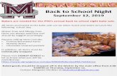Back to School Night FMS b… · Back to School Night September 12, 2019 Bakers are needed for the PTO’s annual back to school night bake sale. All items purchased at the bake sale