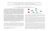Graph-based Security and Privacy Analytics via Collective ... · Tuenti, the largest social network in Spain, deployed collective classiﬁcation to detect Sybils [13], [14]. Figure