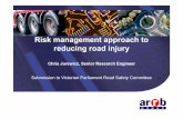Risk management approach to reducing road injury · Trusted advisor to road authorities for technical input and solutions ANRAM inputs/outputs 15 • Outputs – SRS risk scores –
