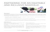 PArTNerING FOr AN eQUITAbLe ANd INCLUSIVe NASHVILLe · 2013-03-19 · A background report submitted to nashvillenext February 2013 • pg 1 Synopsis Partnering for an Equitable and