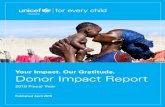 Your Impact. Our Gratitude. Donor Impact Report - UNICEF · UNICEF stops at nothing to protect them from preventable diseases, including brokering ceasefires in war zones. Dubbed,