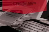 7 Tips for GDPR Compliance€¦ · 7 Tips for GDPR Compliance Practical strategies for meeting compliance requirements 2018 harmon.ieharmon.ie