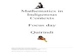 Mathematics in Indigenous Contexts Focus day Quirindi · At Quirindi Primary School 10:35am Year 7 students to arrive from High School. Recess for Year 5/6. ... 9 Bush game Treasure