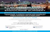 5 NY MASTERS COURSE IN COMPREHENSIVE ENDOCRINE …...The sessions will cover intensive reviews of key endocrinology and endocrine surgery topics. In addition to basic and controversial