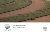 Earnings Webcast - Adecoagro IR · Crops Rice Dairy Others Land Transformation Farming & LT 1Q19 1Q20 Farming & Land Transformation Businesses –Financial Performance Farming & Land